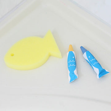 おふろ用キットパス6色&おかたづけネットセット イエロー 日本理化学工業 【絵の具 クレヨン アート お風呂 窓ガラス 鏡 描いて消せる】【送料無料 沖縄・一部地域を除く】